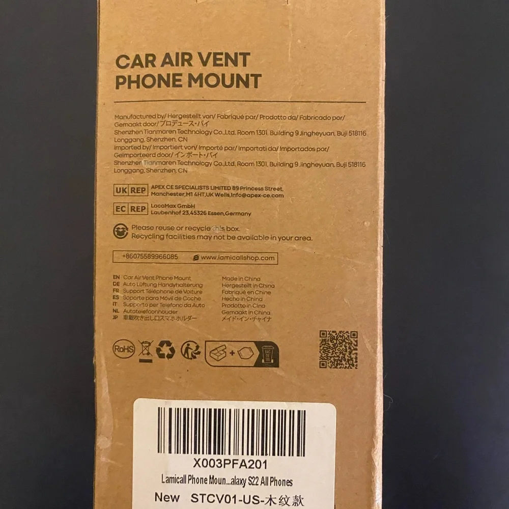 New in Box Lamicall Car Air Vent Cell Phone Mount